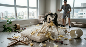 O Husky Siberiano não é teimoso. Ele está subexercitado.